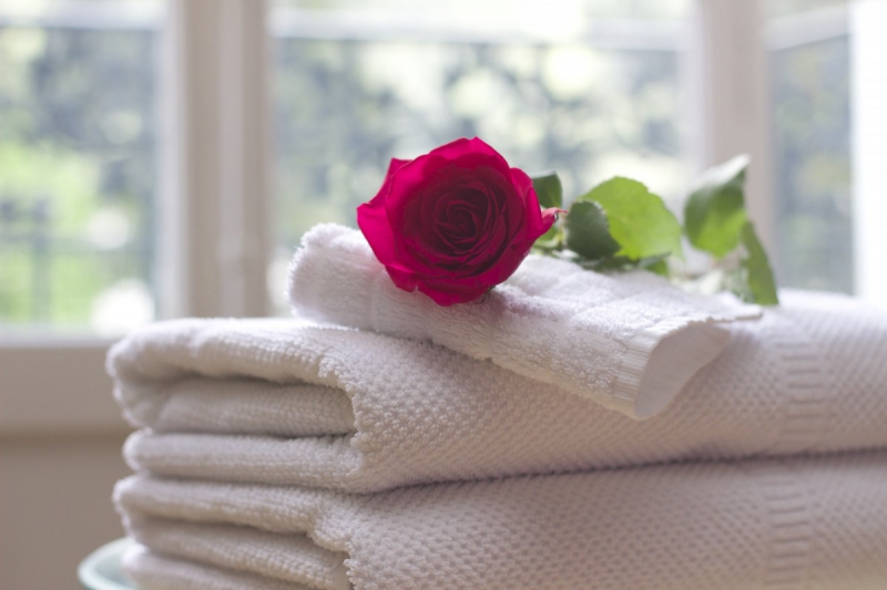 chambre-hote-ILONSE-min_towel_rose_clean_care_salon_spa_white_bath-731641